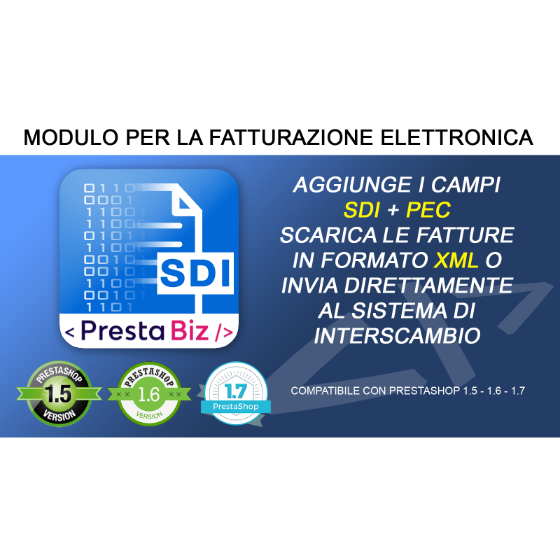 Fatturazione Elettronica PrestaShop + SDI